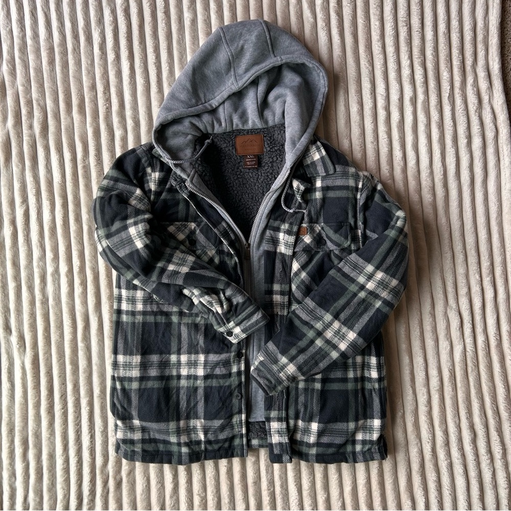 Sherpa lined hooded jacket